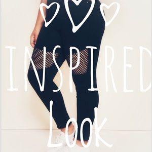 Skinny Royal Bone Fishnet Jeans.